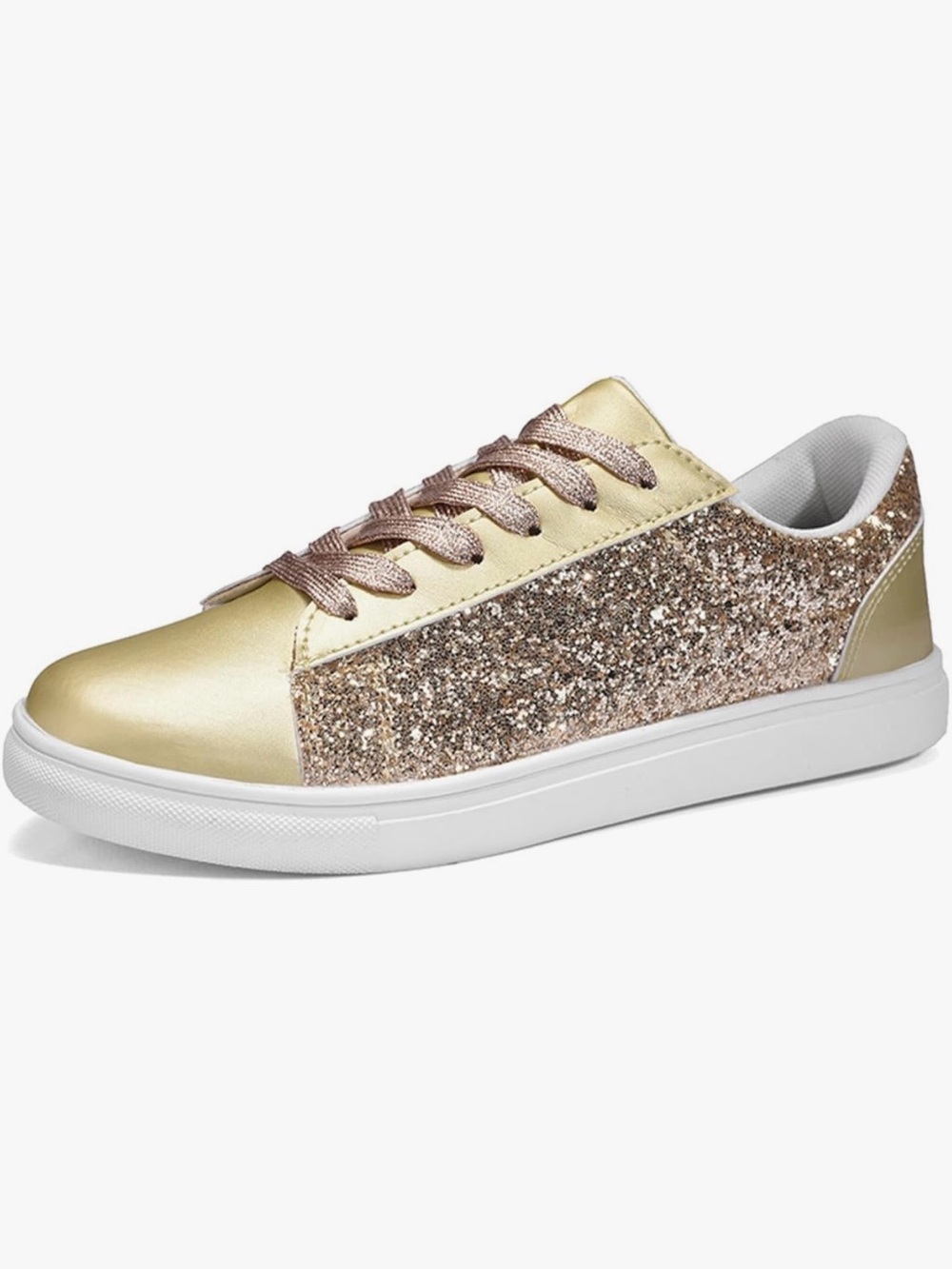 Gold Sports Sneaker Shiny Finish